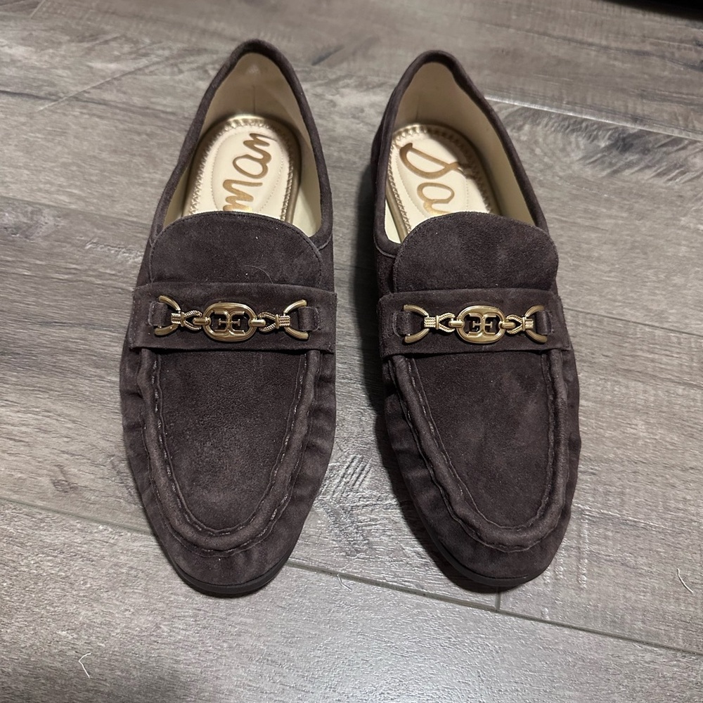 NEW Sam Edelman Lucca Bit Loafer Pinto Brown Suede 8.5 - Picture 4 of 8